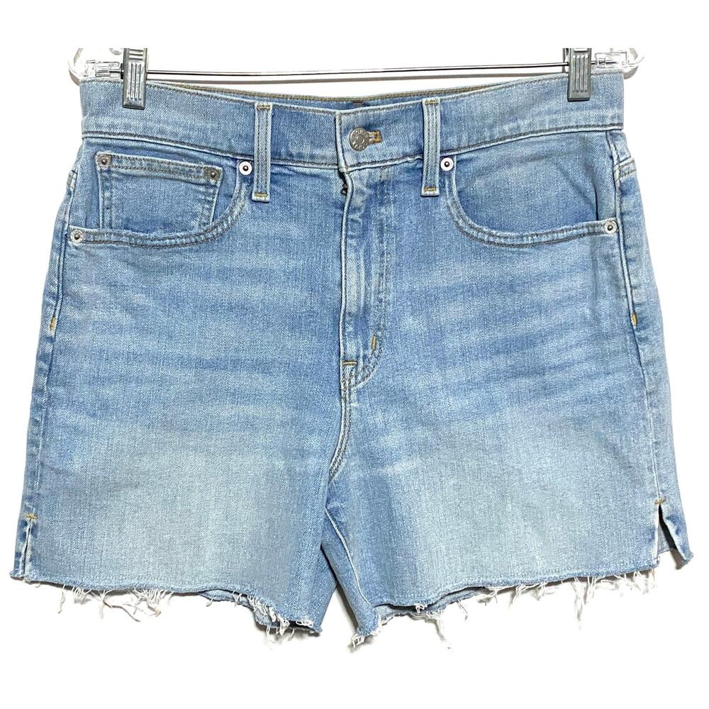 J Crew Denim Cut Off Raw Hem Denim Jean Shorts Womens 27 Casual Normcore NWT - Picture 1 of 9